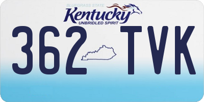 KY license plate 362TVK