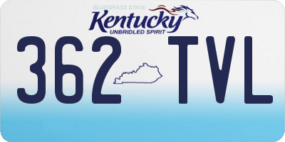 KY license plate 362TVL