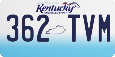 KY license plate 362TVM