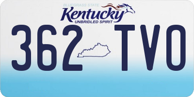 KY license plate 362TVO