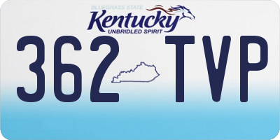 KY license plate 362TVP