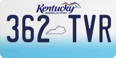 KY license plate 362TVR