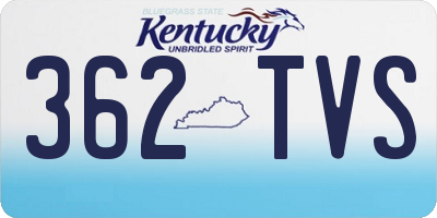 KY license plate 362TVS