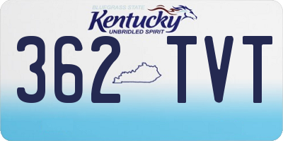 KY license plate 362TVT