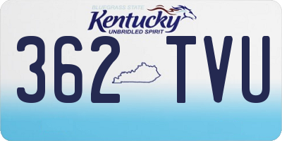 KY license plate 362TVU