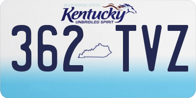 KY license plate 362TVZ