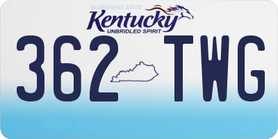 KY license plate 362TWG