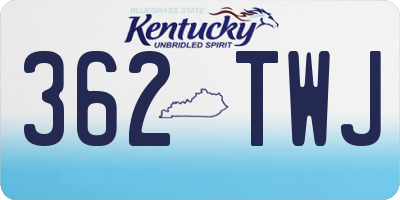 KY license plate 362TWJ