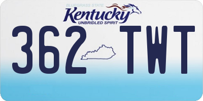 KY license plate 362TWT