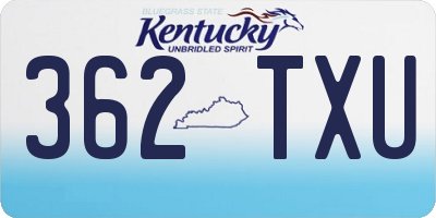 KY license plate 362TXU