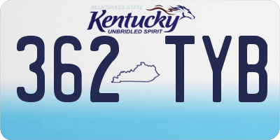 KY license plate 362TYB