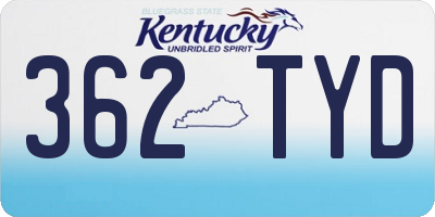 KY license plate 362TYD