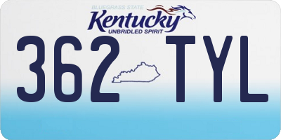 KY license plate 362TYL