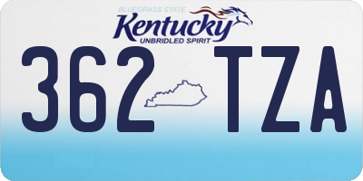 KY license plate 362TZA