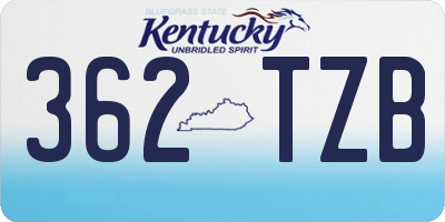 KY license plate 362TZB