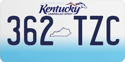KY license plate 362TZC