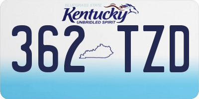 KY license plate 362TZD
