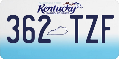 KY license plate 362TZF