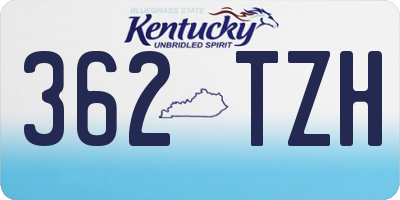 KY license plate 362TZH