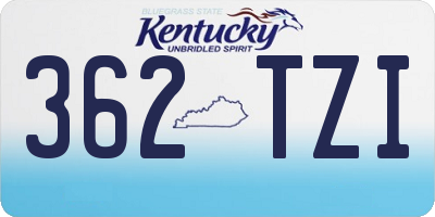 KY license plate 362TZI
