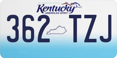 KY license plate 362TZJ