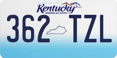 KY license plate 362TZL