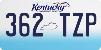 KY license plate 362TZP