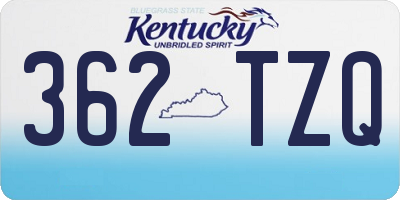 KY license plate 362TZQ