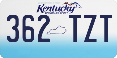 KY license plate 362TZT