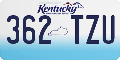 KY license plate 362TZU