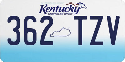 KY license plate 362TZV