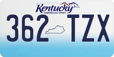 KY license plate 362TZX