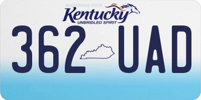 KY license plate 362UAD