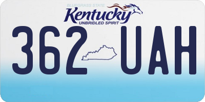 KY license plate 362UAH