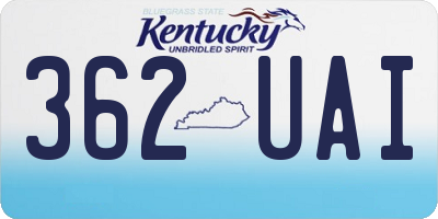 KY license plate 362UAI