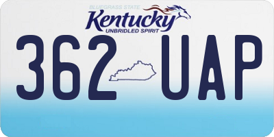 KY license plate 362UAP
