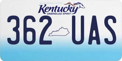 KY license plate 362UAS