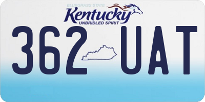 KY license plate 362UAT