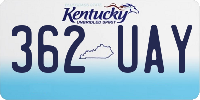 KY license plate 362UAY