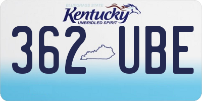 KY license plate 362UBE