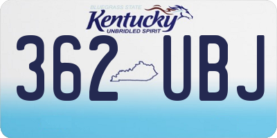KY license plate 362UBJ