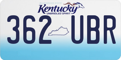 KY license plate 362UBR
