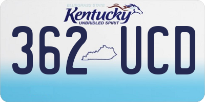 KY license plate 362UCD