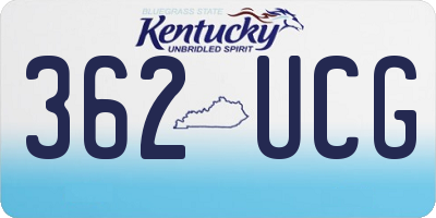KY license plate 362UCG