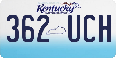 KY license plate 362UCH