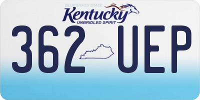 KY license plate 362UEP