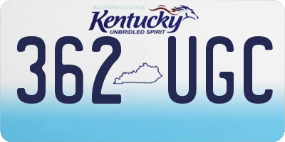 KY license plate 362UGC