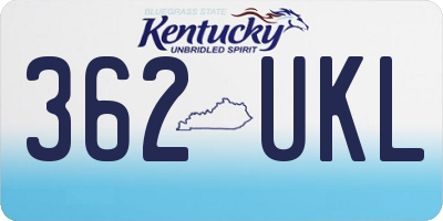 KY license plate 362UKL
