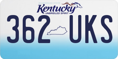 KY license plate 362UKS