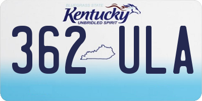 KY license plate 362ULA
